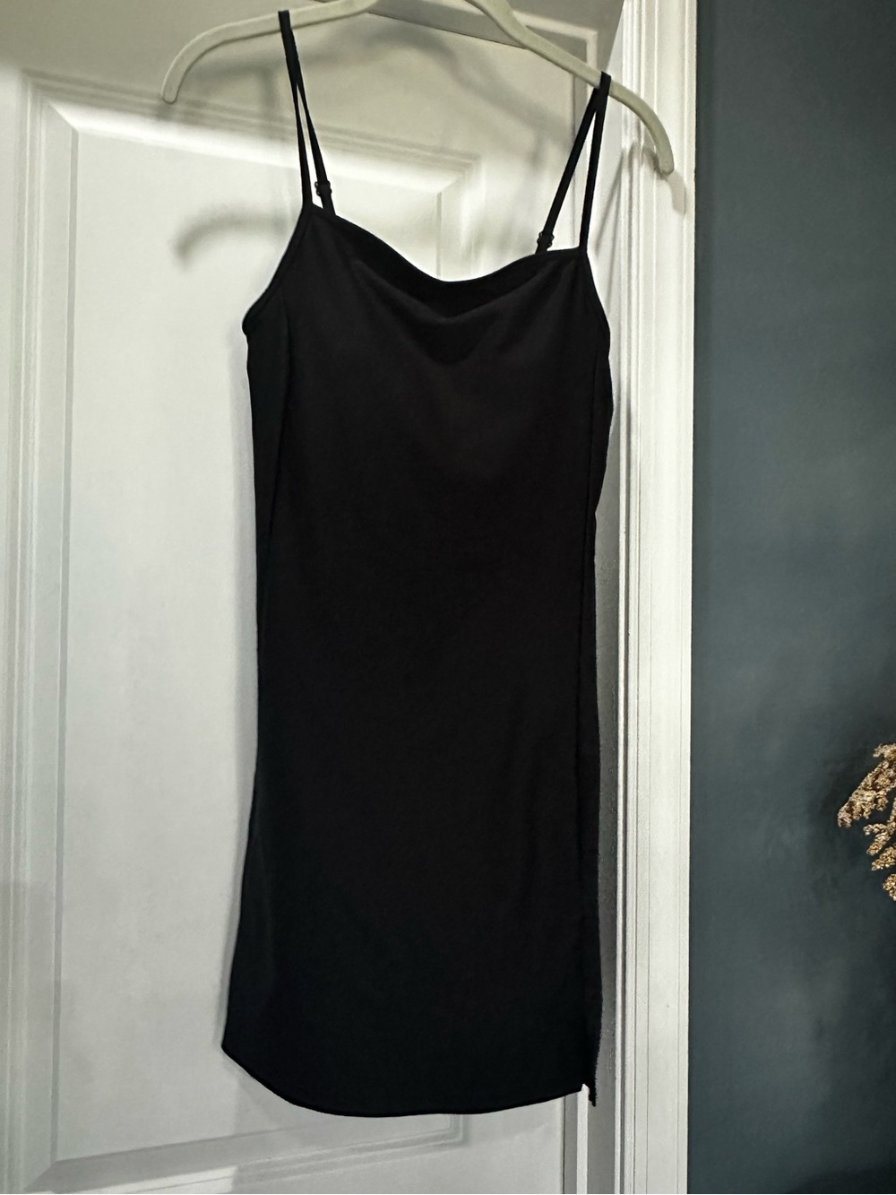 Old Navy Active Black dress with Spaghetti Straps, bra & shorts underneath
